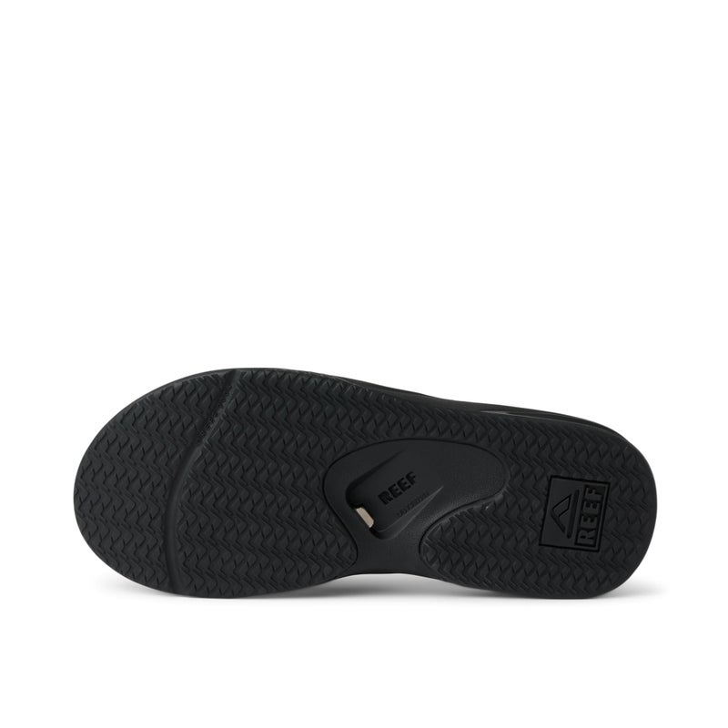 REEF Fanning Mens Bottle Opener Flip Flop, Arch Support, Durable Outsole, Water Friendly, All Black, 10 - Image 4